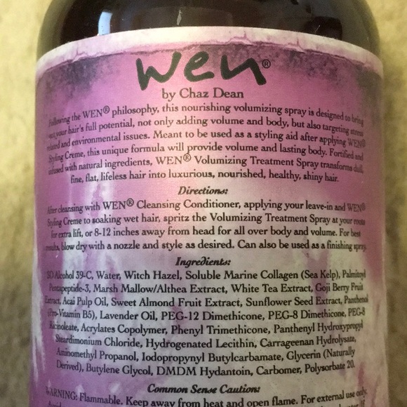 NWT, WEN LAVENDER 6oz VOLUMIZING TREATMENT SPRAY. QVC PICS FOR REFERENCE ONLY. - Picture 4 of 6